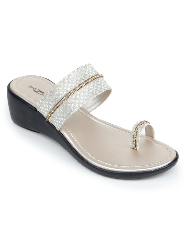 Shezone Golden Women Heels