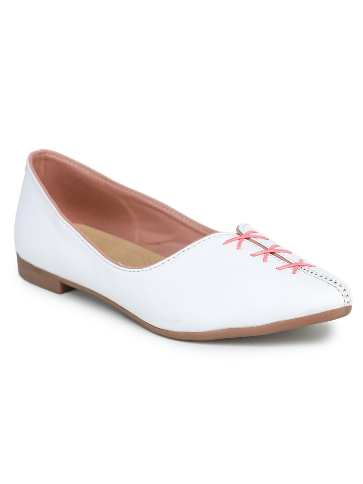 Shezone White Women Flats