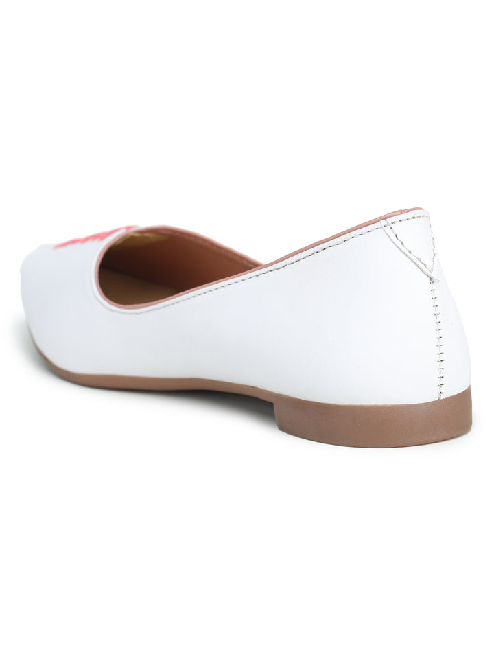 Shezone White Women Flats