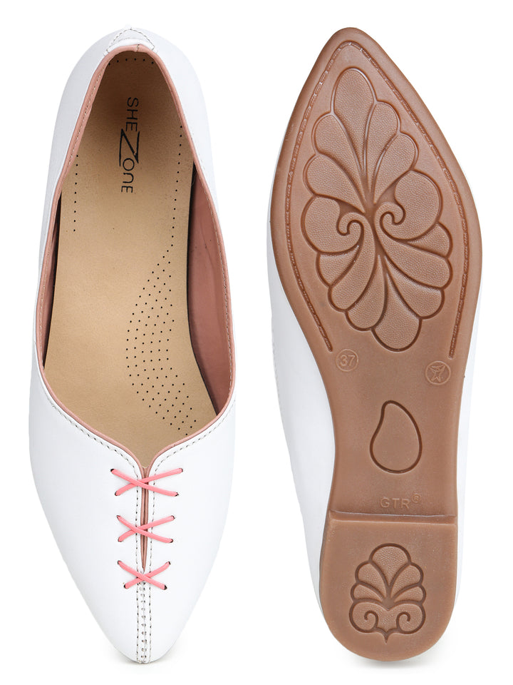 Shezone White Women Flats