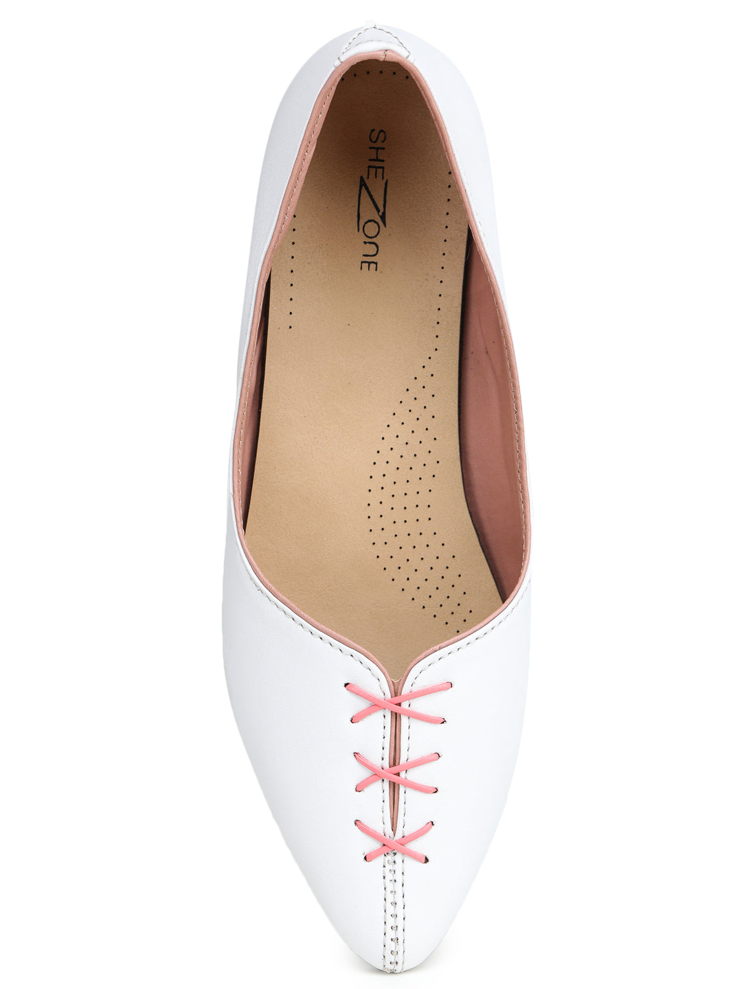Shezone White Women Flats