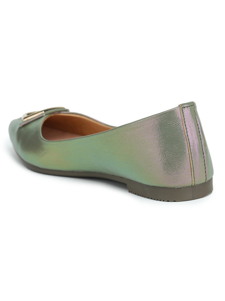 Shezone Green Women Flats