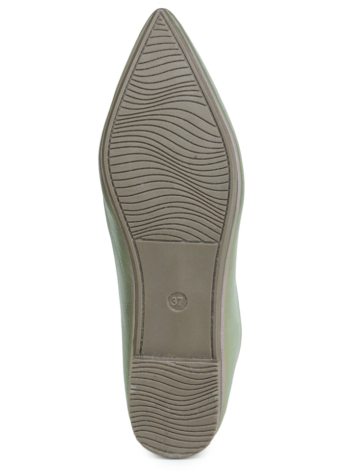 Shezone Green Women Flats