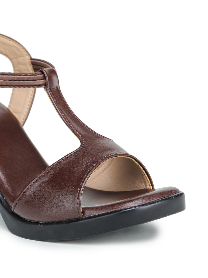 Shezone Brown Women Heels