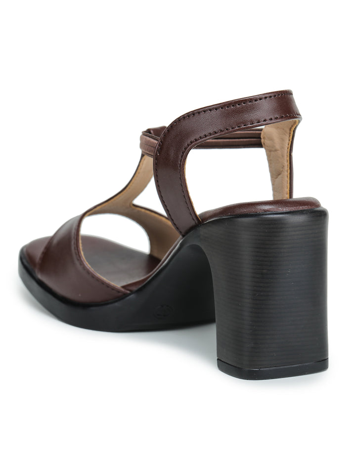 Shezone Brown Women Heels