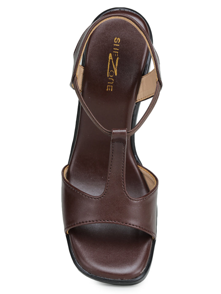 Shezone Brown Women Heels