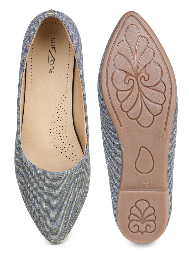Shezone Grey Women Flats