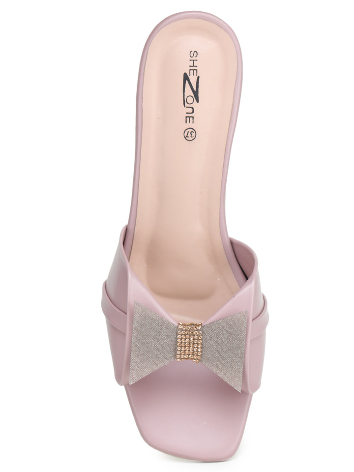 Shezone  Peach Women Heels