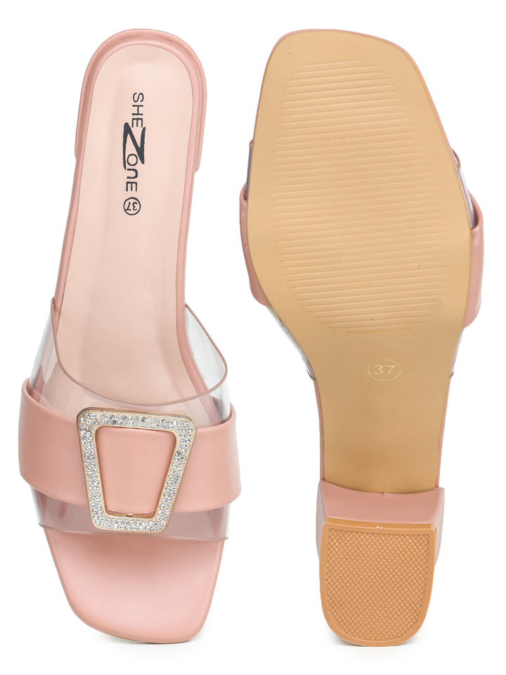Shezone  Peach Women Heels