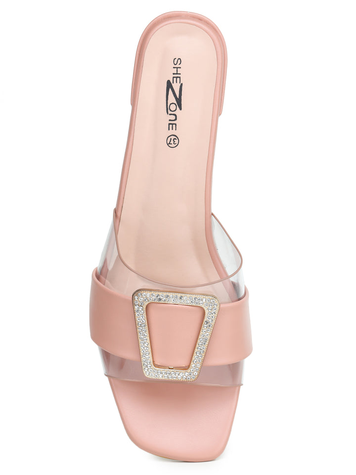 Shezone  Peach Women Heels