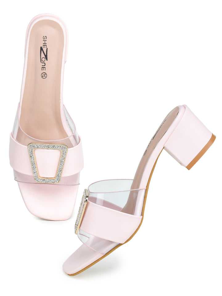 Shezone  Pink Women Heels