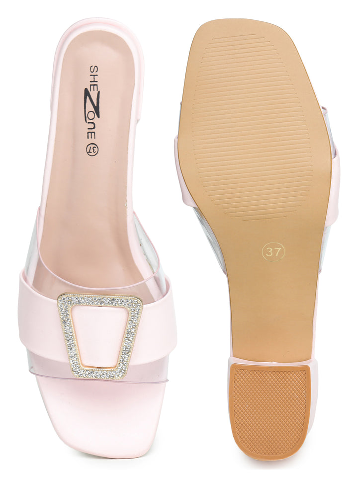 Shezone  Pink Women Heels
