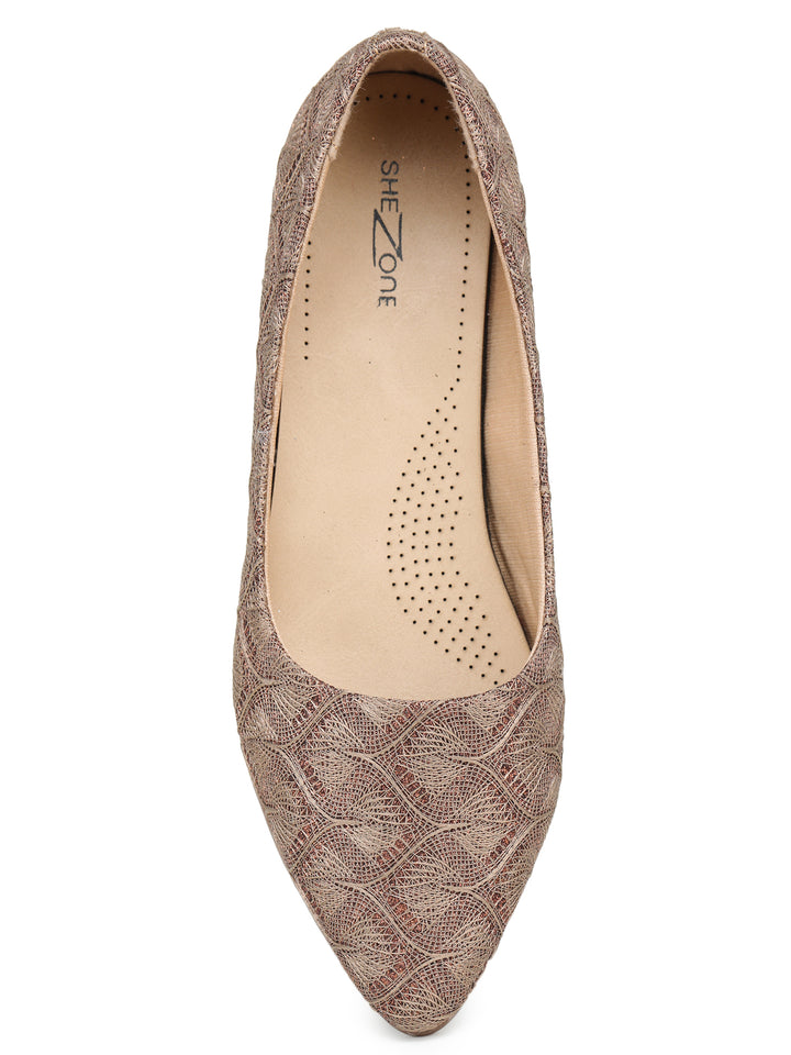 Shezone Beige Women Flats