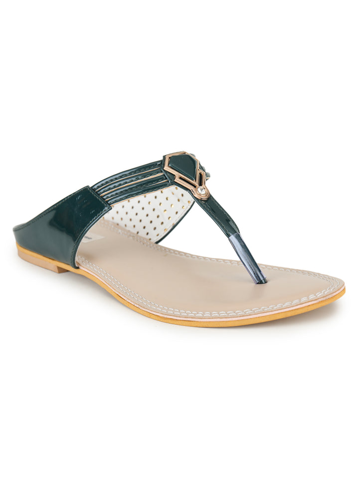 Shezone Green Women Flats