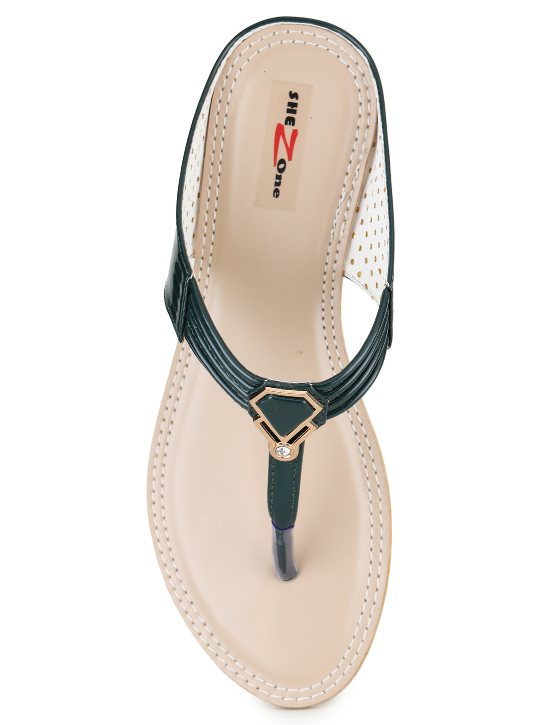 Shezone Green Women Flats