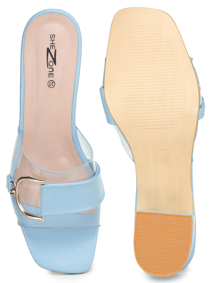 Shezone  Blue Women Heels