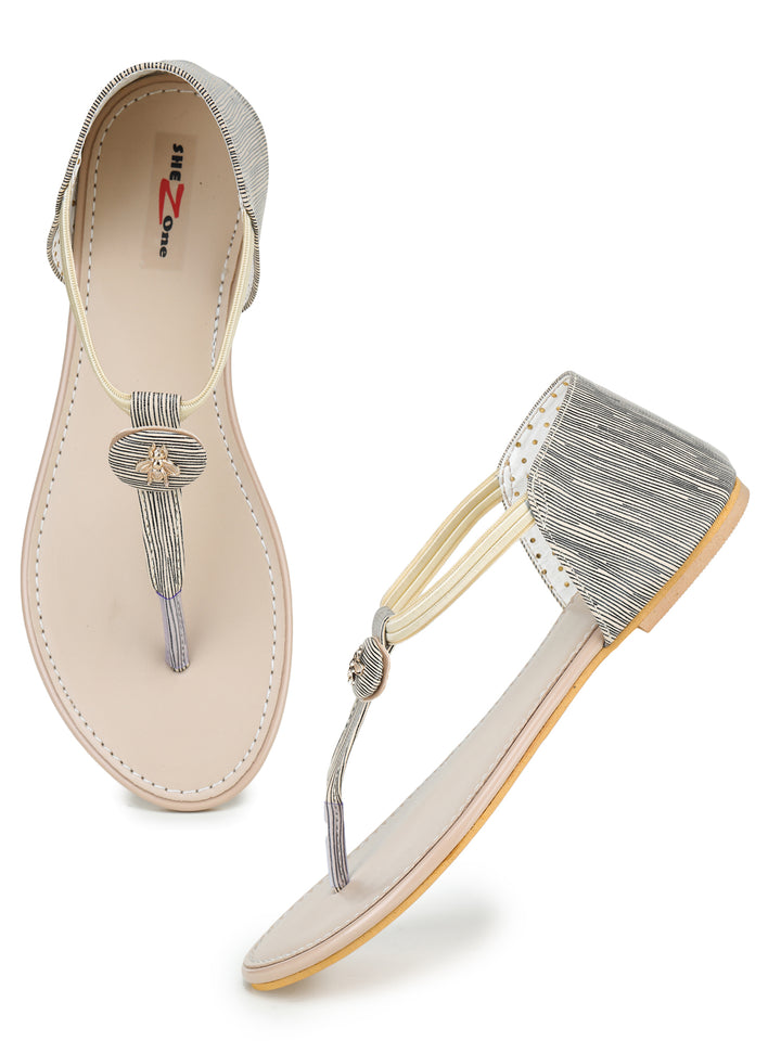 Shezone Cream Women Flats
