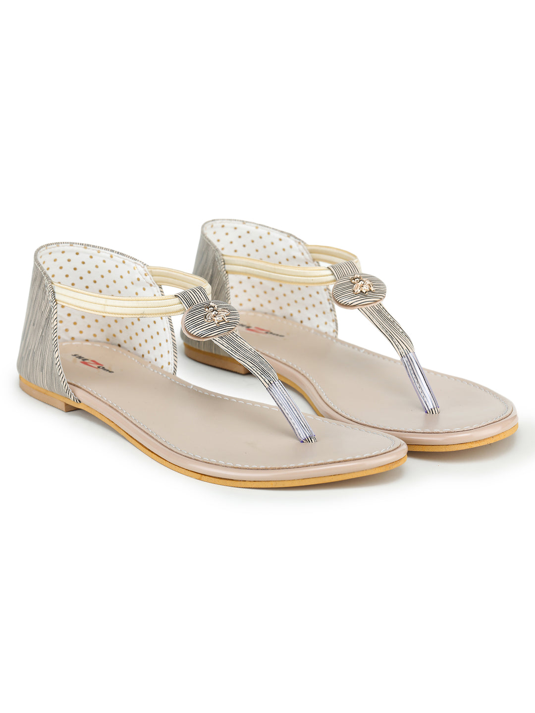 Shezone Cream Women Flats