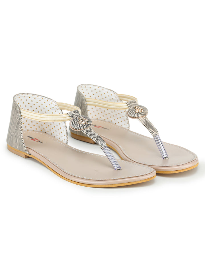Shezone Cream Women Flats