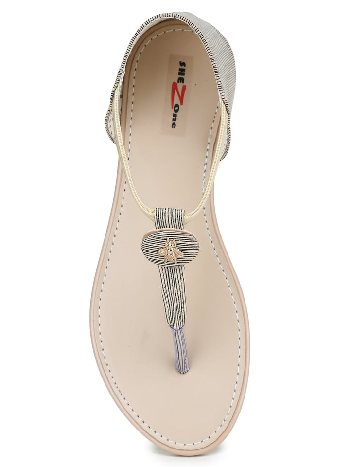 Shezone Cream Women Flats