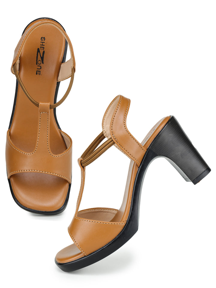 Shezone Camel  Women Heels