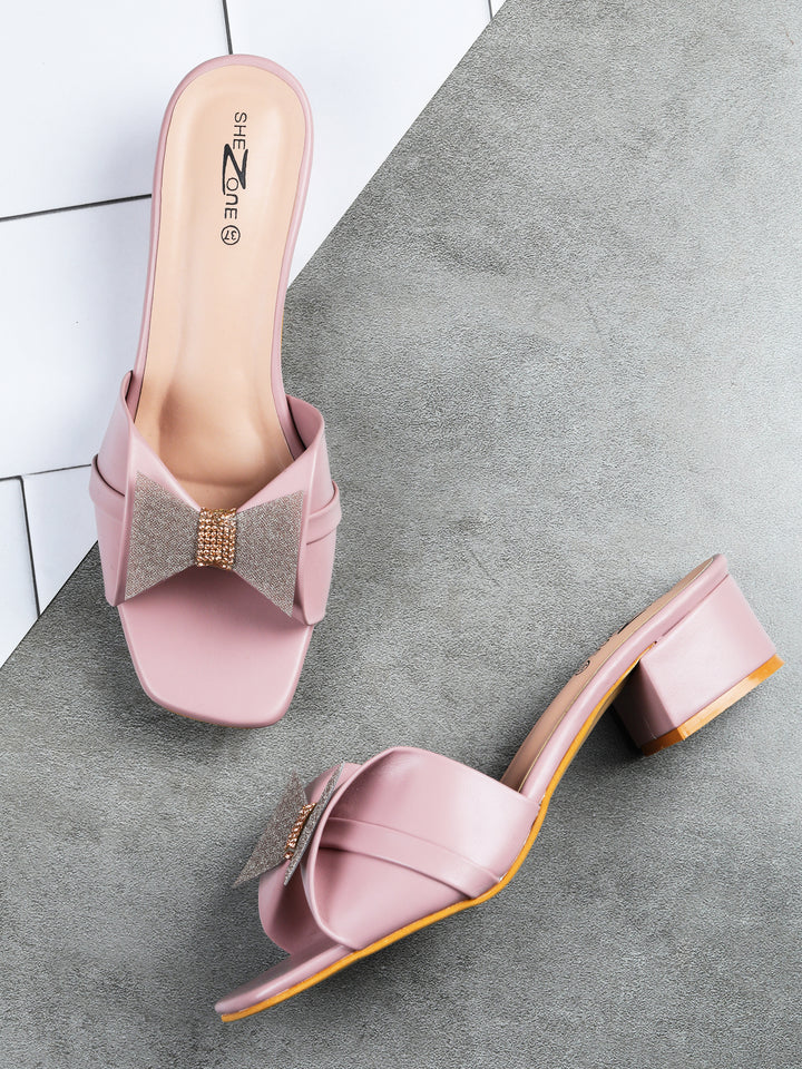 Shezone  Peach Women Heels