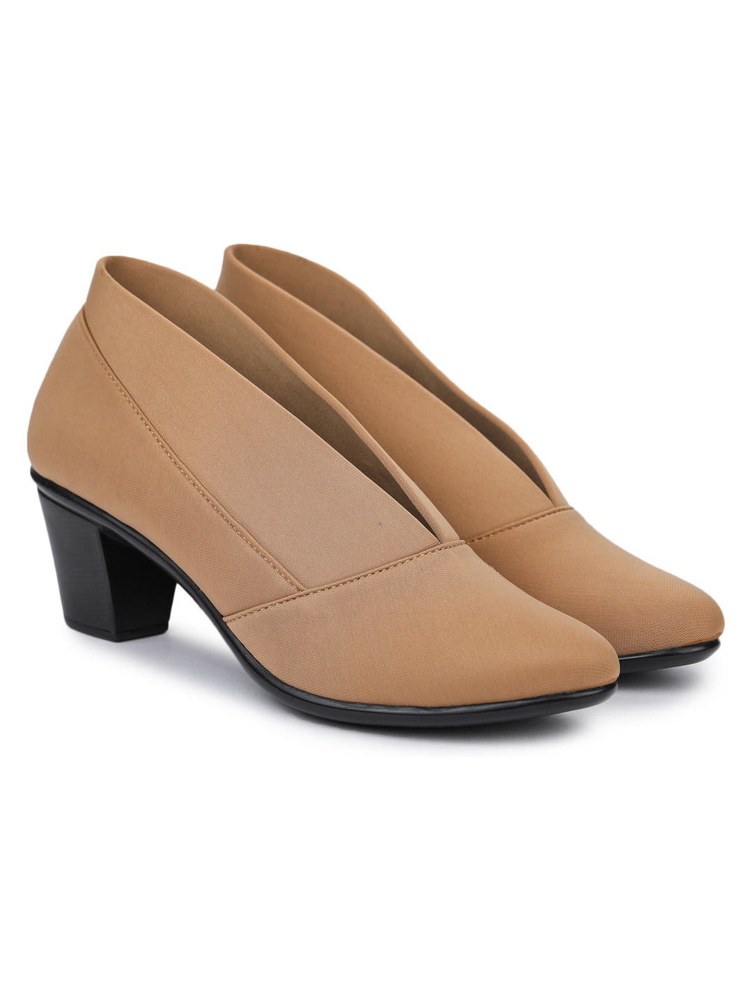 Shezone Beige Women Heels