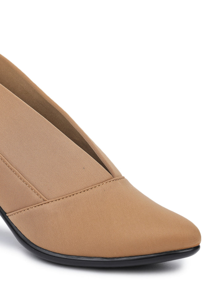 Shezone Beige Women Heels