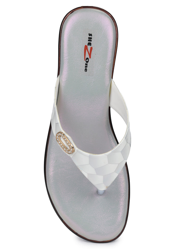 Shezone White Women Heels