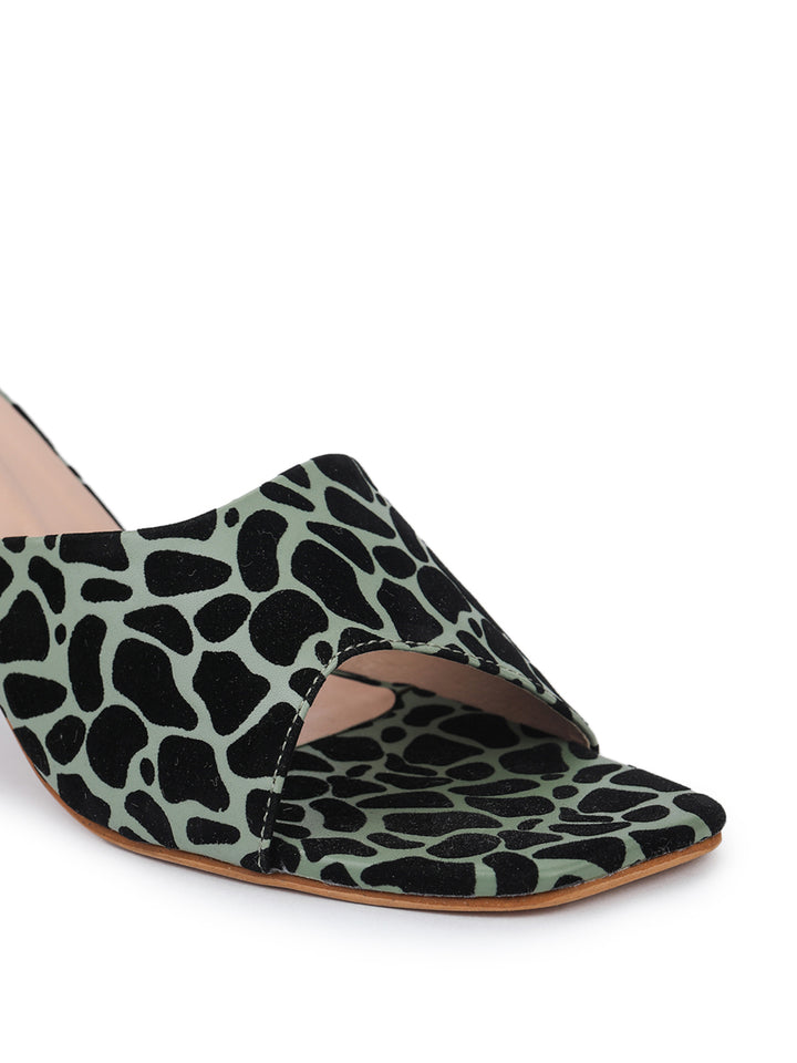 Shezone Green Women Heels