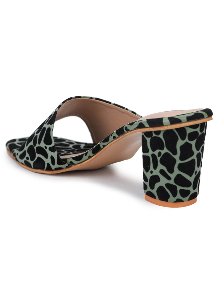 Shezone Green Women Heels