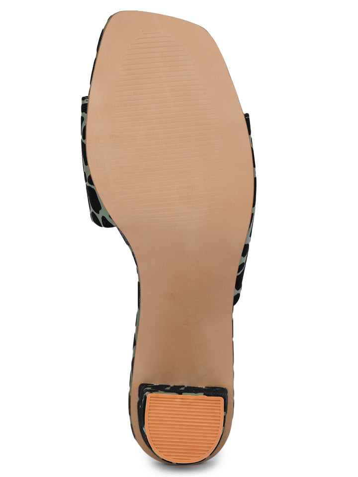 Shezone Green Women Heels
