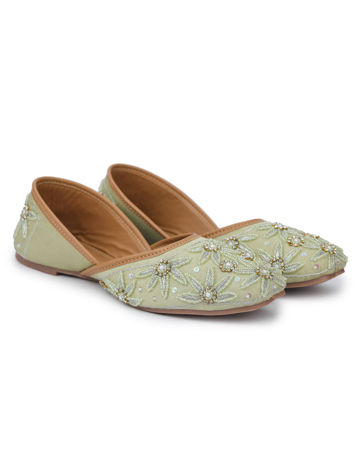 Shezone Light Green Women Flats