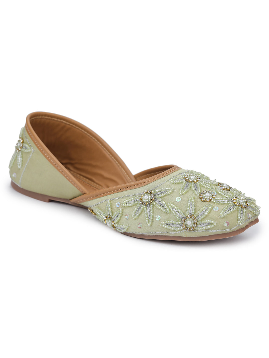 Shezone Light Green Women Flats