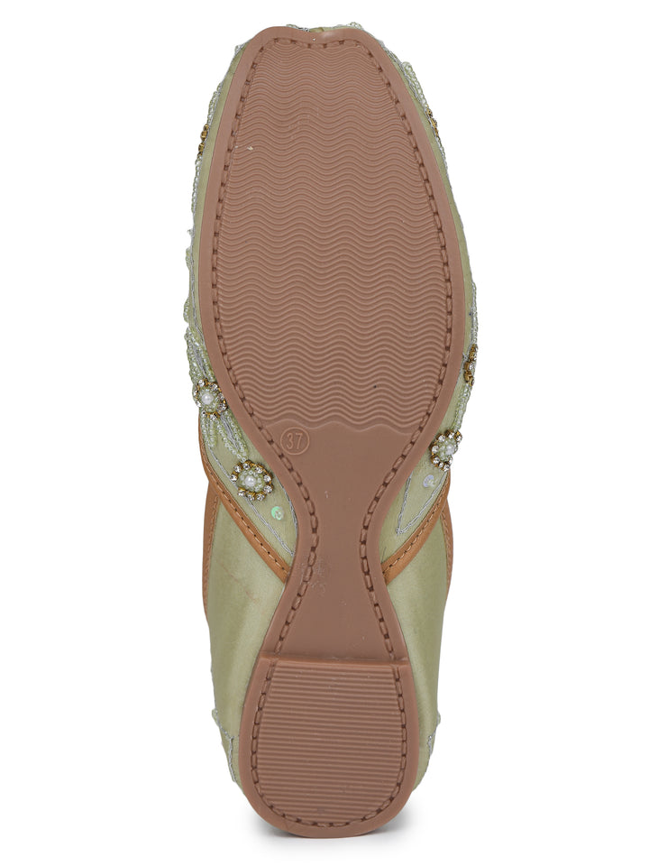 Shezone Light Green Women Flats