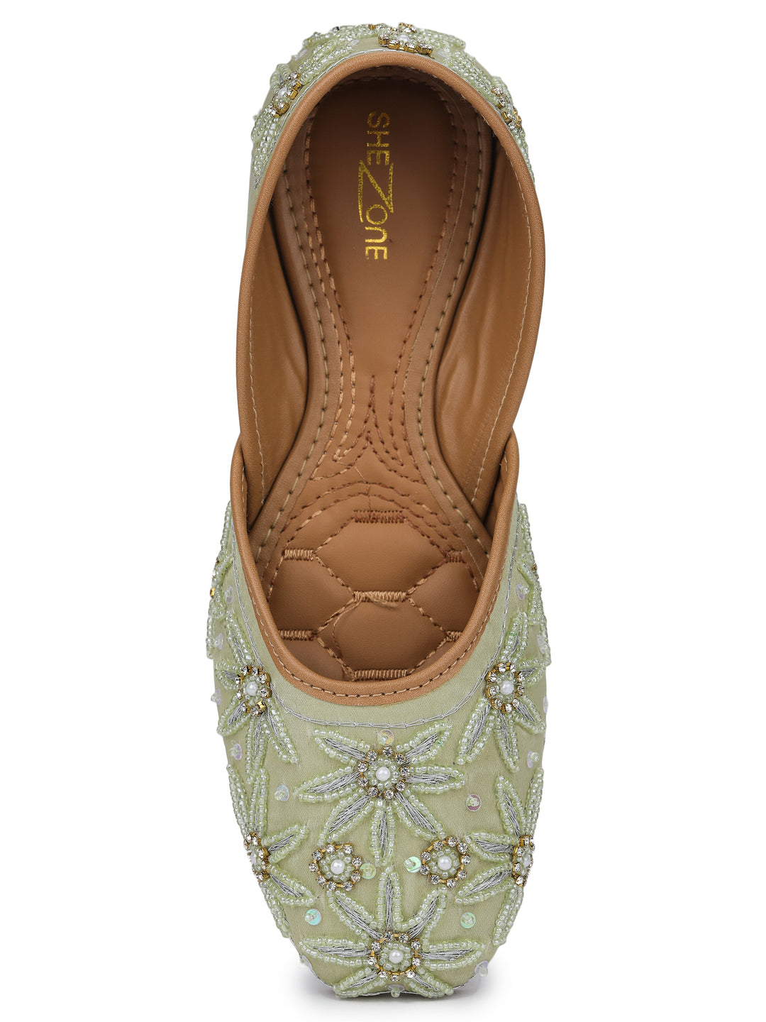 Shezone Light Green Women Flats