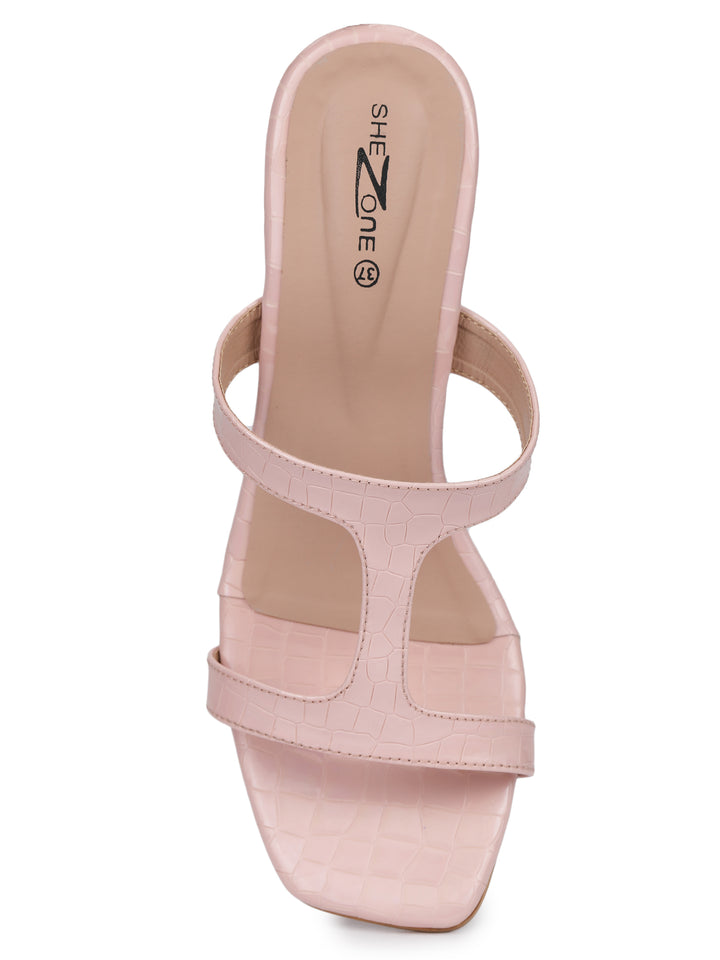 Shezone Pink Women Heels