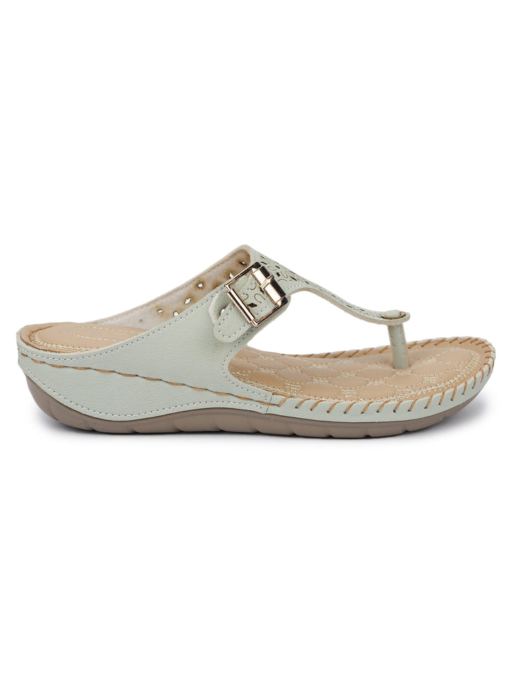 Shezone Green Women Flats