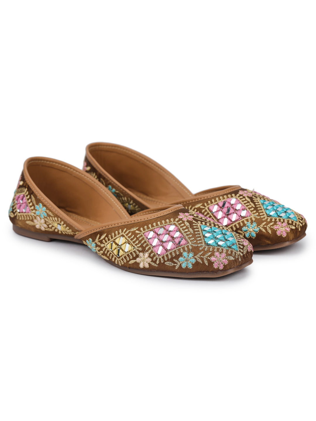 Shezone Tan Women Flats