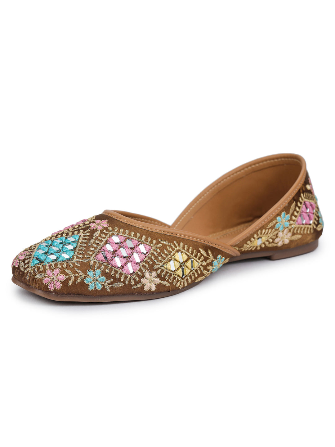 Shezone Tan Women Flats