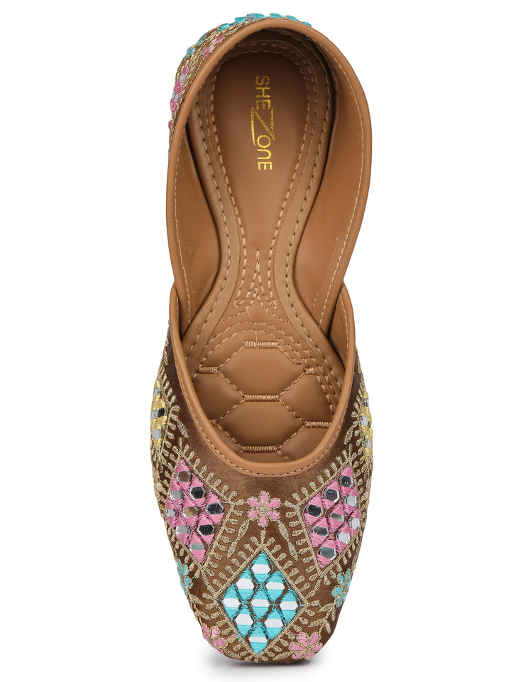 Shezone Tan Women Flats