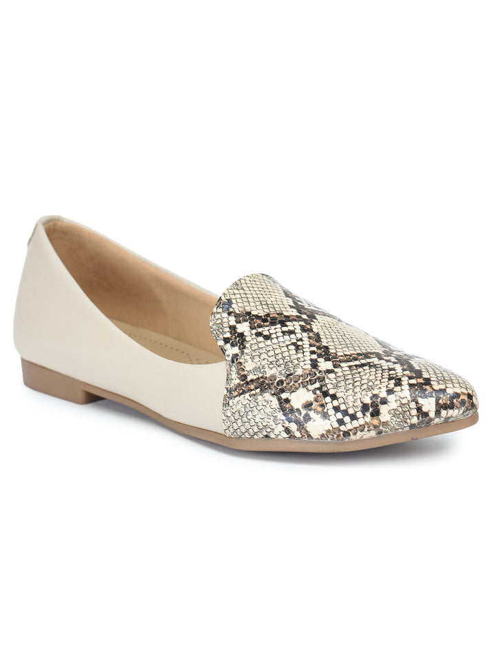 Shezone Women Cream Flats