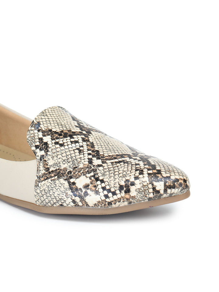 Shezone Women Cream Flats