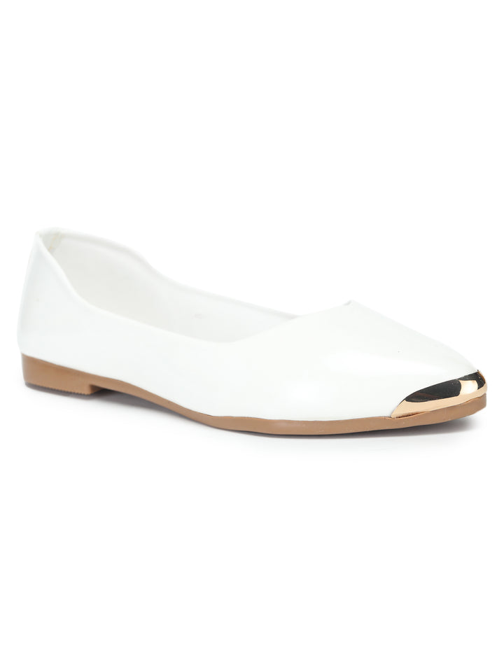 Shezone Women White Flats