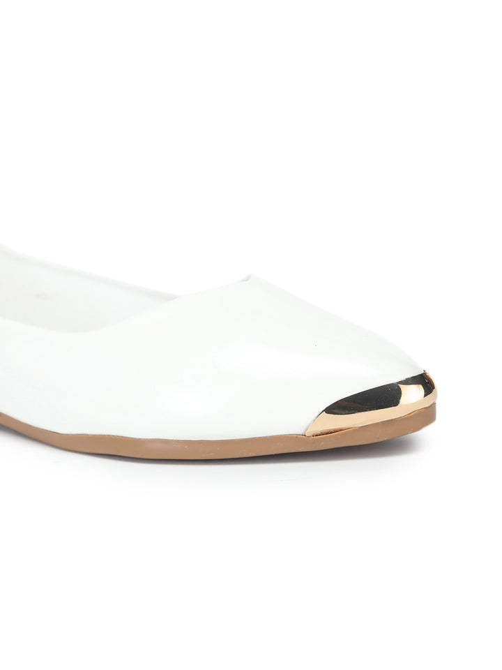 Shezone Women White Flats