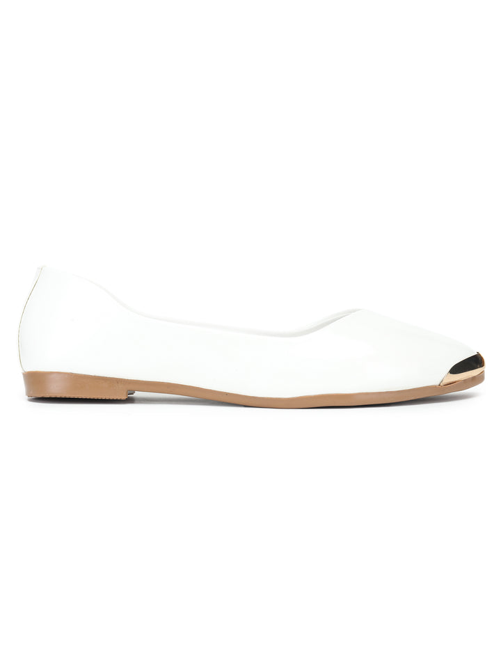 Shezone Women White Flats