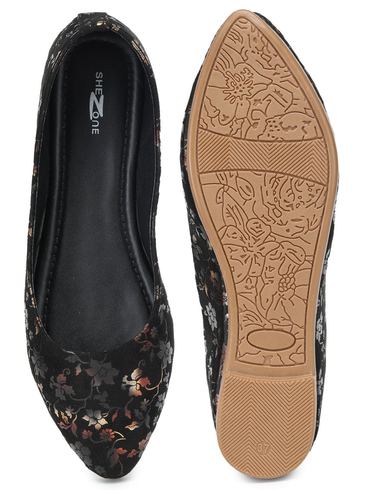 Shezone Women Black Flats