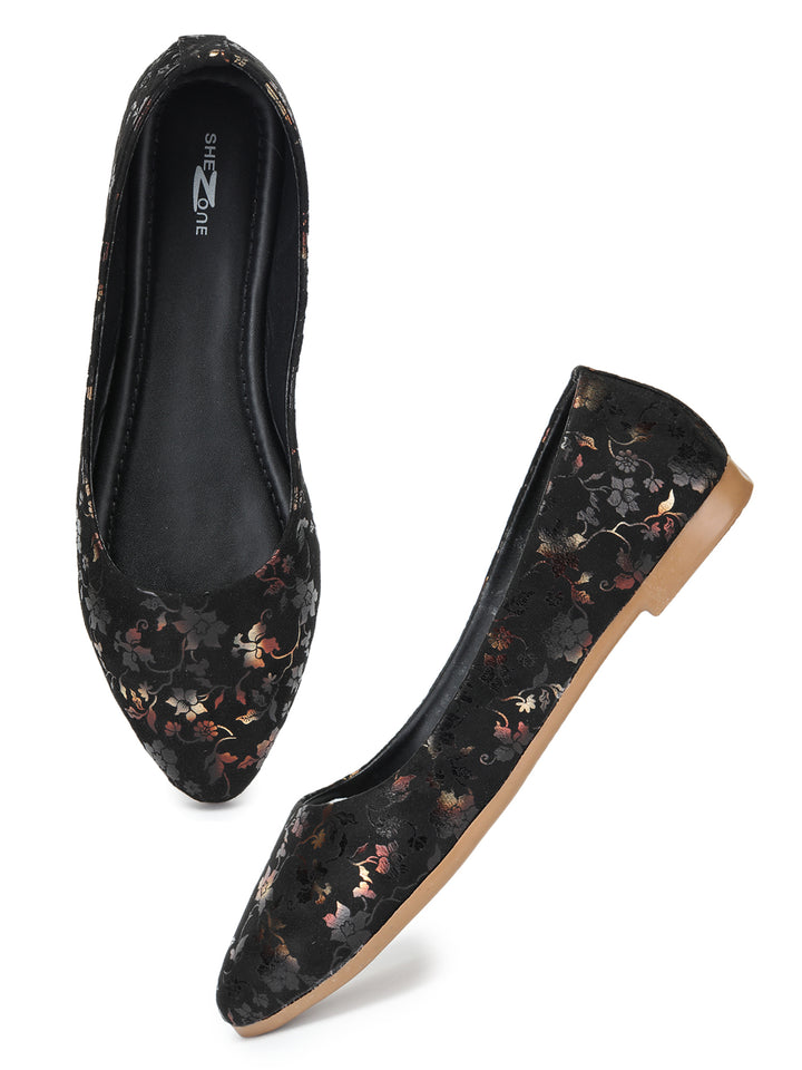 Shezone Women Black Flats