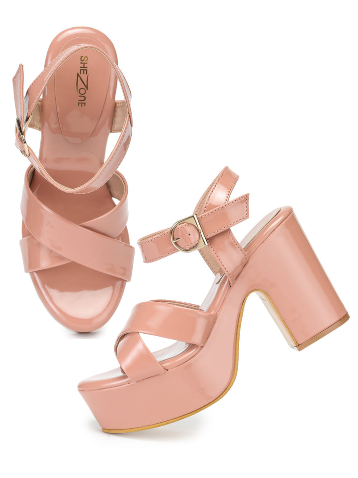 Shezone Women Peach Heels