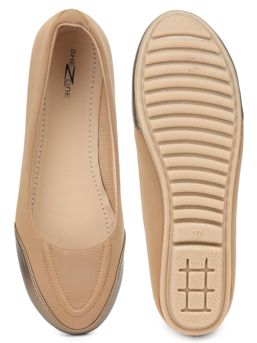 Shezone Women Beige Flats